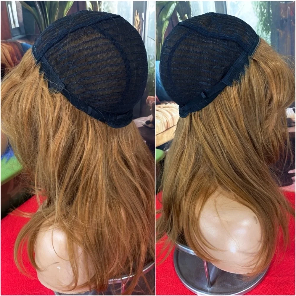 ginger brunette layered wig